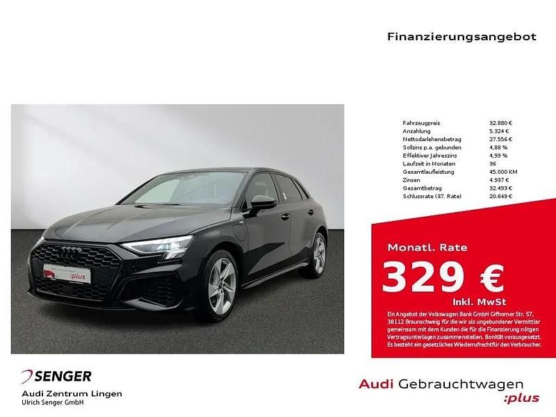 Mythosschwarz metallic Gebraucht 2023 Audi A3 Sportback e-tron S-Line Kleinwagen | 32.880 € (Teuer) - Bild 1/1