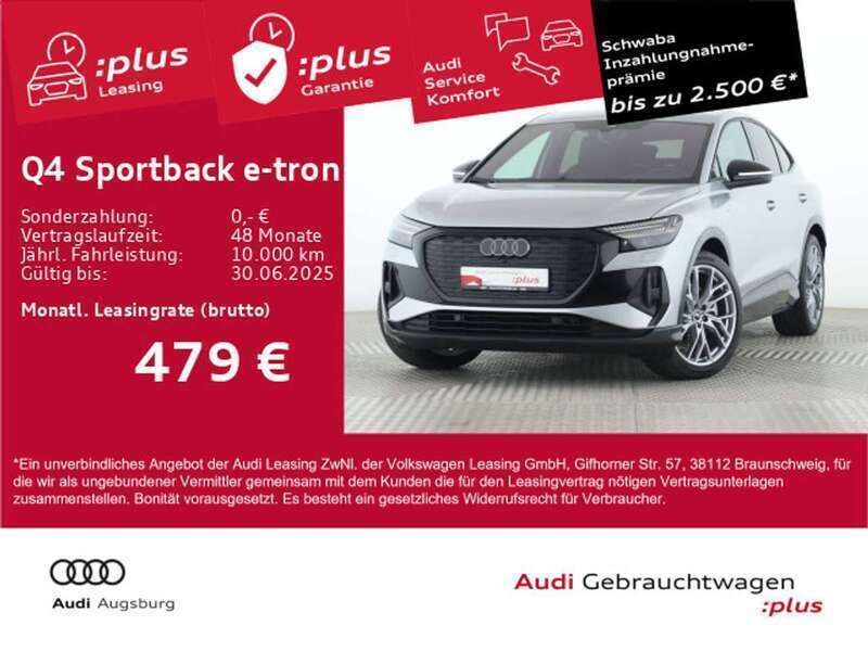 Florettsilber metallic Gebraucht 2024 Audi Q4 e-tron S-Line SUV | 48.970 € (Superpreis) - Bild 1/4