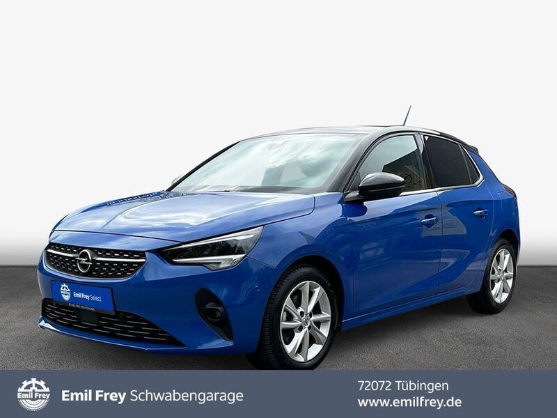 Voltaik blau metallic/dach kar Gebraucht 2023 Opel Corsa Elegance Limousine | 18.890 € (Fairer Preis) - Bild 1/4