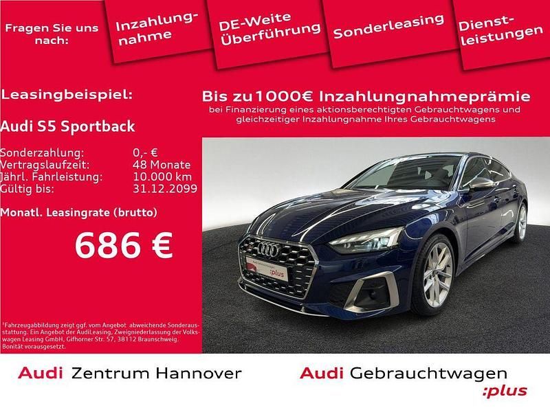 2d navarrablau metallic (metallic) Gebraucht 2022 Audi S5 Sportback Ambiente Kleinwagen | 45.950 € (Guter Preis) - Bild 1/4