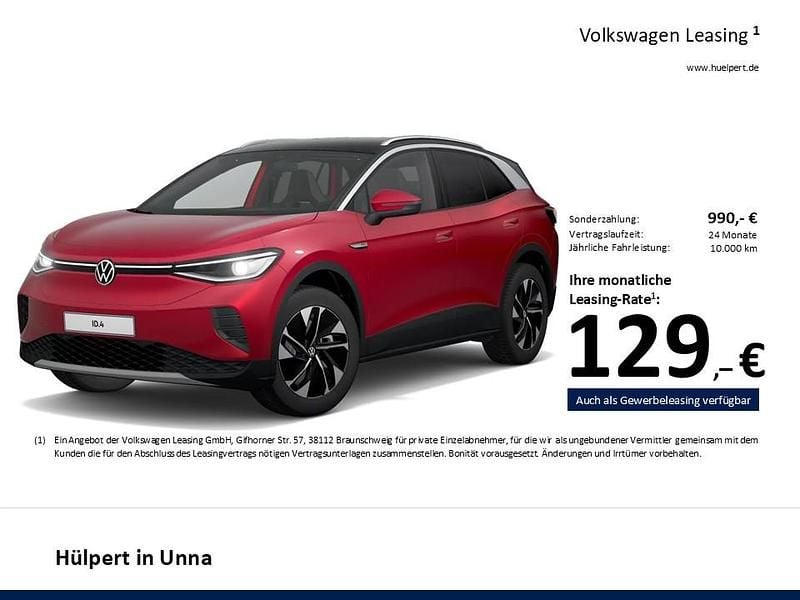 Second-hand VW ID.4 Pro Performance 210 kW (286 CP) 2022 Roșu SUV