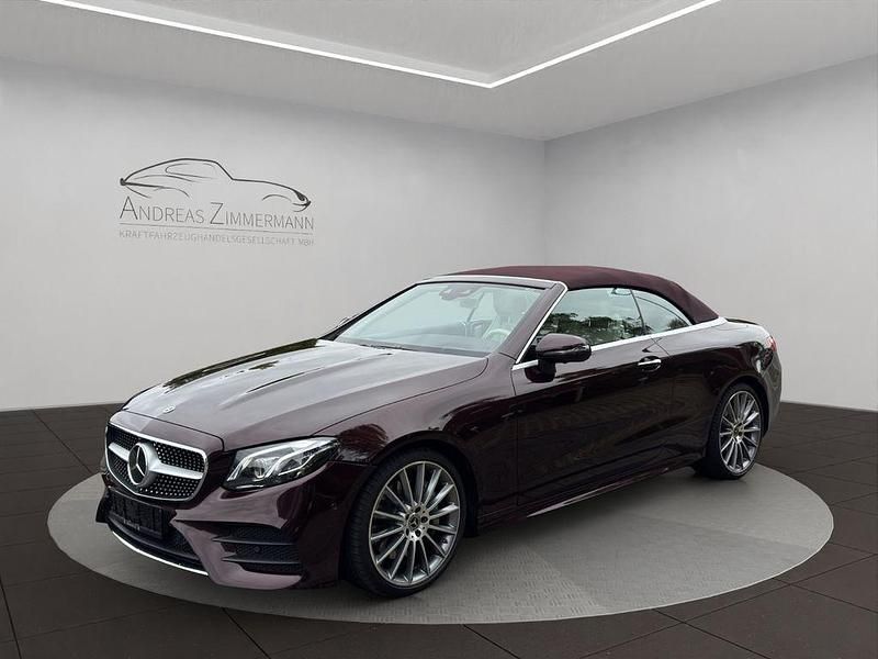 Rot Gebraucht 2018 Mercedes E300 AMG line Cabrio | 46.900 € - Bild 1/4