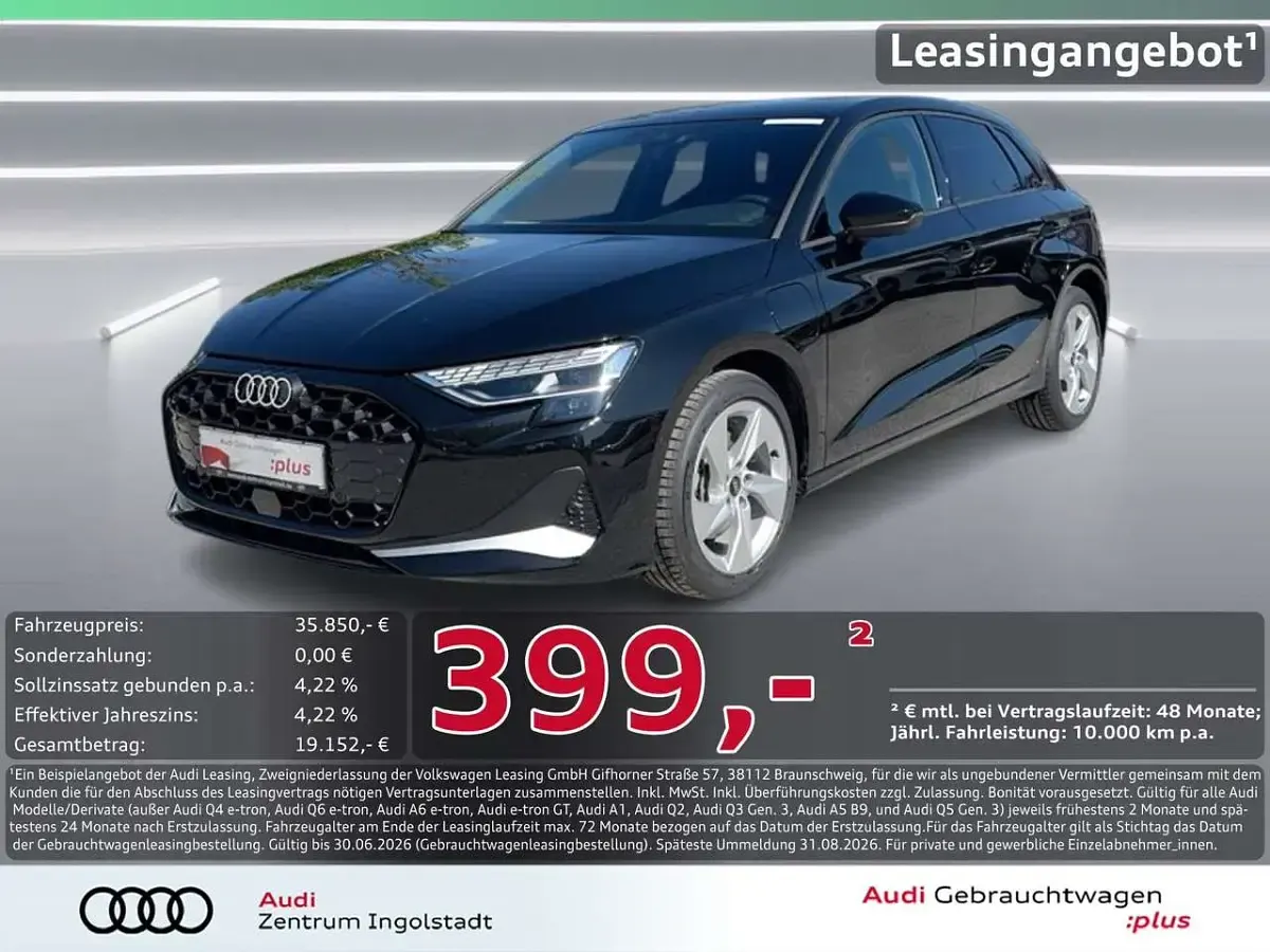 Second-hand Audi A3 Advanced 204 CP (150 kW) 2025 Negru Berlinǎ