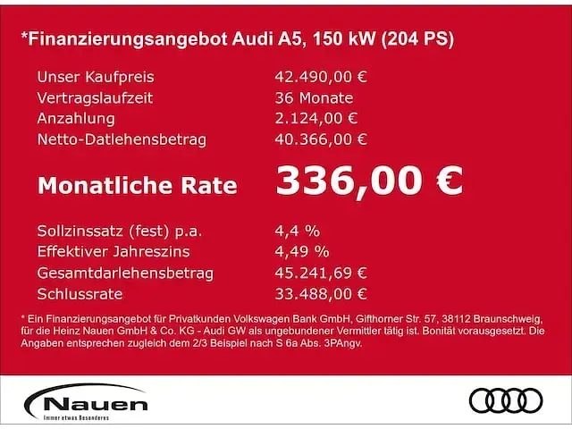 Gebraucht Audi A5 Sport 204 PS (150 kW) 2025 Grau Limousine
