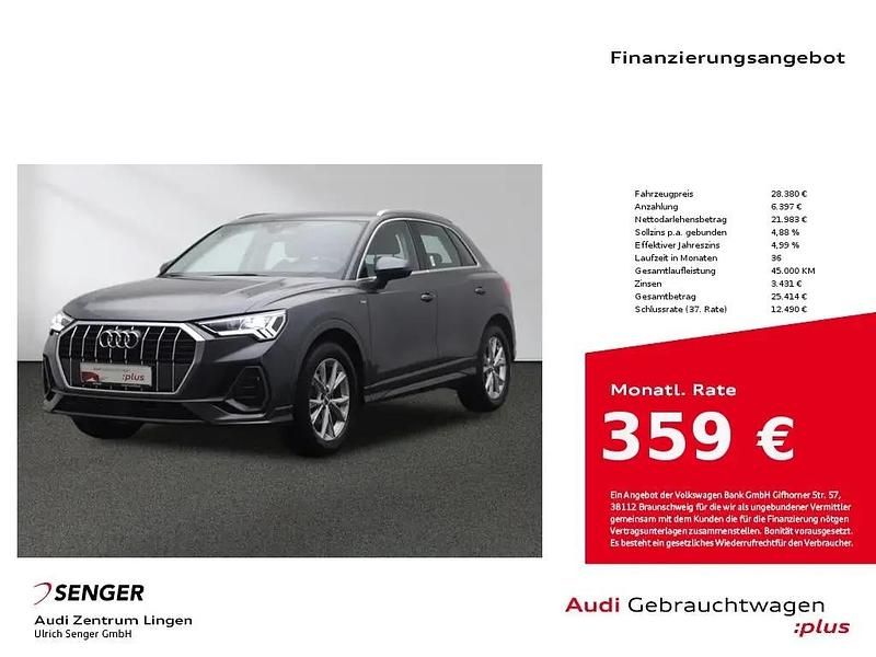 Grau Gebraucht 2019 Audi Q3 S-Line SUV | 28.380 € (Superpreis) - Bild 1/1