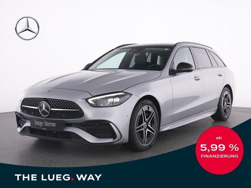 Metalliclack hightechsilber Gebraucht 2024 Mercedes C220 AMG Kombi | 43.995 € (Fairer Preis) - Bild 1/4