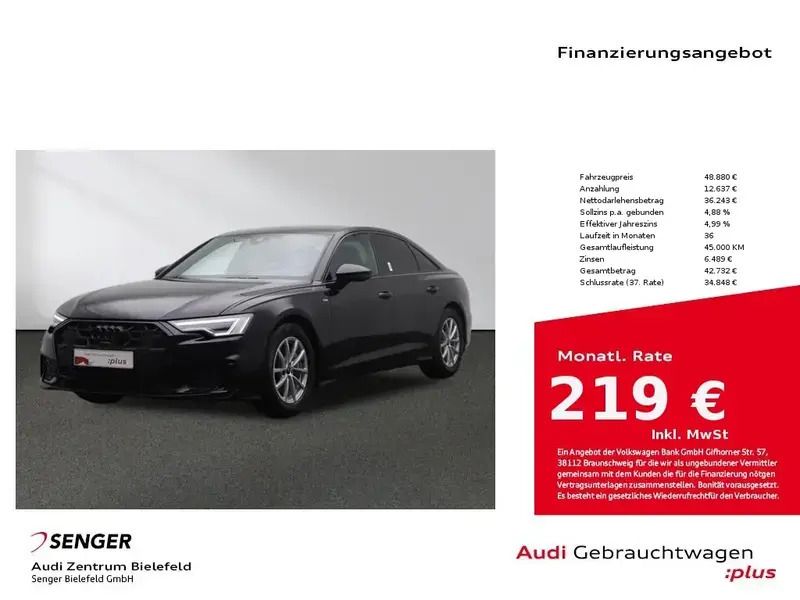 Schwarz Gebraucht 2024 Audi A6 S-Line Limousine | 47.880 € - Bild 1/1