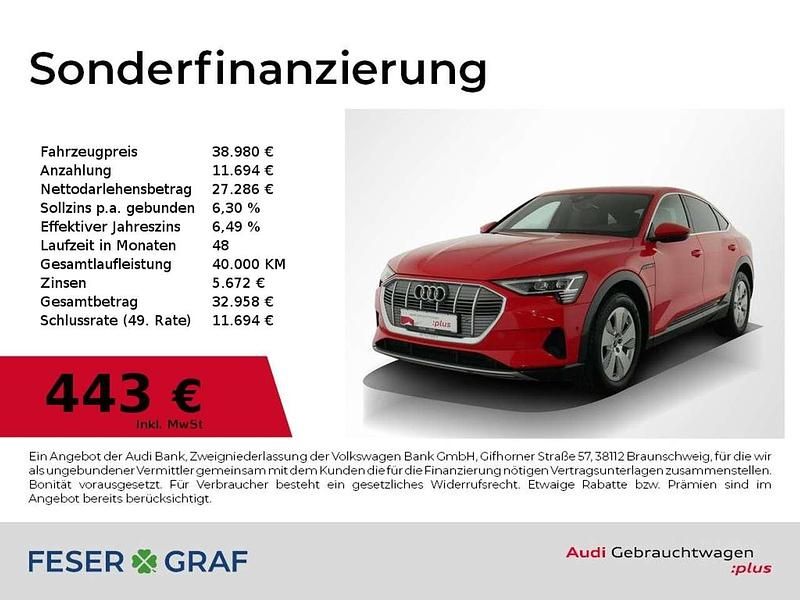 Catalunyarot metallic Gebraucht 2021 Audi e-tron Sportback Ambiente SUV | 38.980 € (Teuer) - Bild 1/2