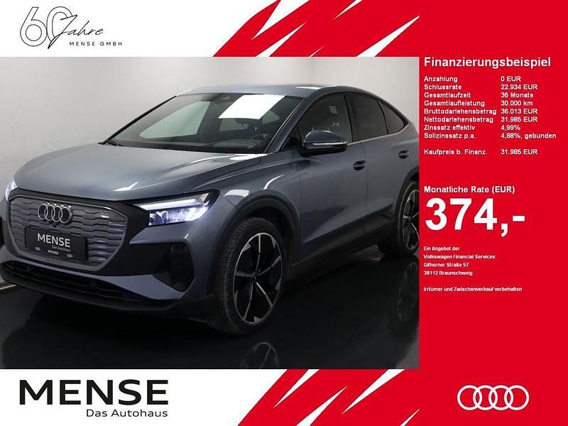 Geysirblaumetallic Gebraucht 2022 Audi Q4 Sportback e-tron Comfort SUV | 31.985 € (Fairer Preis) - Bild 1/4