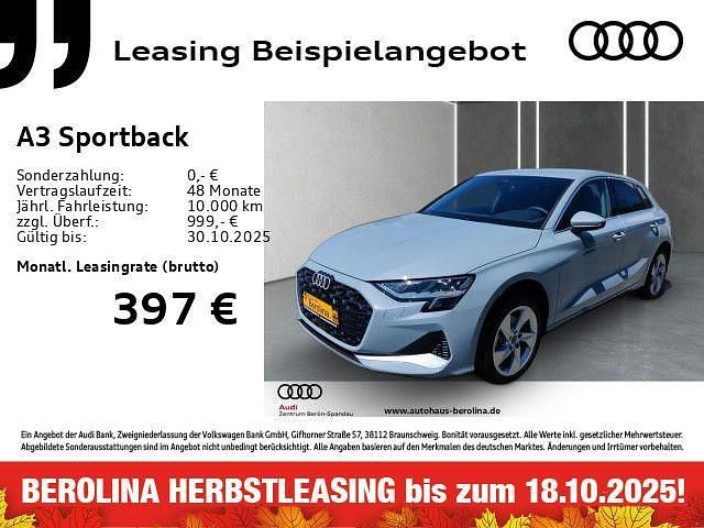 Grau Neu 2025 Audi A3 Sportback Sport Limousine | 34.333 € (Guter Preis) - Bild 1/4