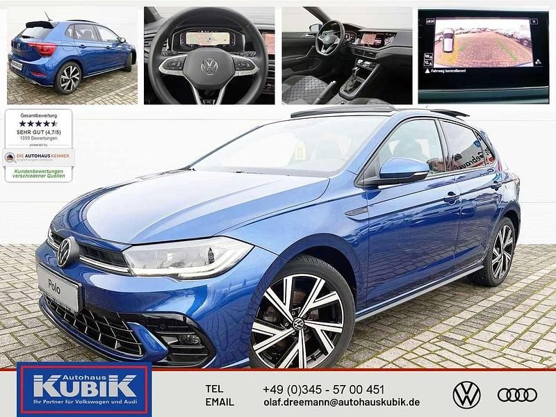 Reef blue metallic Gebraucht 2022 VW Polo R-line Kleinwagen | 24.850 € (Teuer) - Bild 1/4
