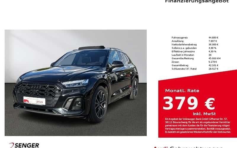 Mythosschwarz metallic Gebraucht 2021 Audi Q5 S-Line SUV | 44.880 € (Teuer) - Bild 1/4