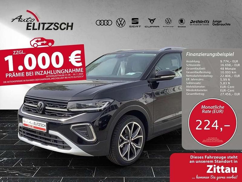 Deep black perleffekt Gebraucht 2024 VW T-Cross Style SUV | 32.580 € - Bild 1/3