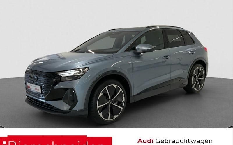 Blau Gebraucht 2023 Audi Q4 e-tron S-Line SUV | 51.950 € (Teuer) - Bild 1/4