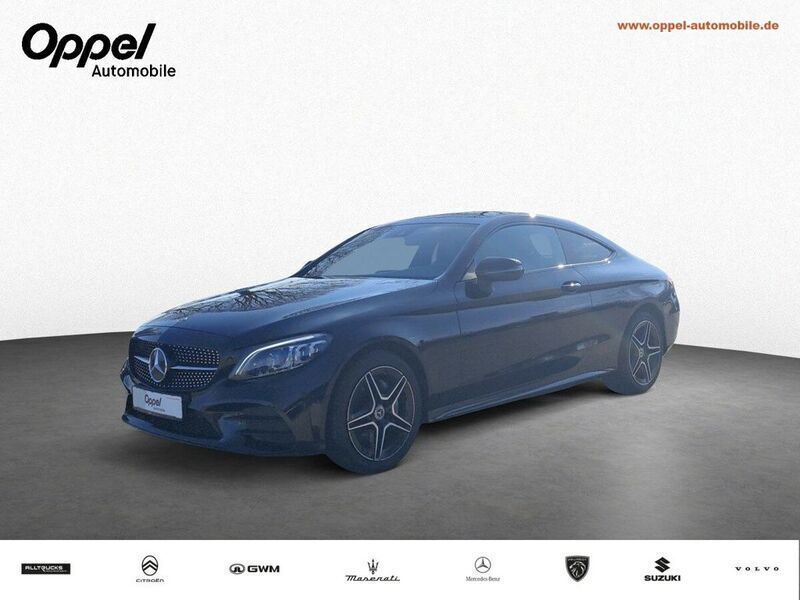Unilack schwarz Gebraucht 2019 Mercedes C220 AMG line Coupé | 33.900 € (Teuer) - Bild 1/3