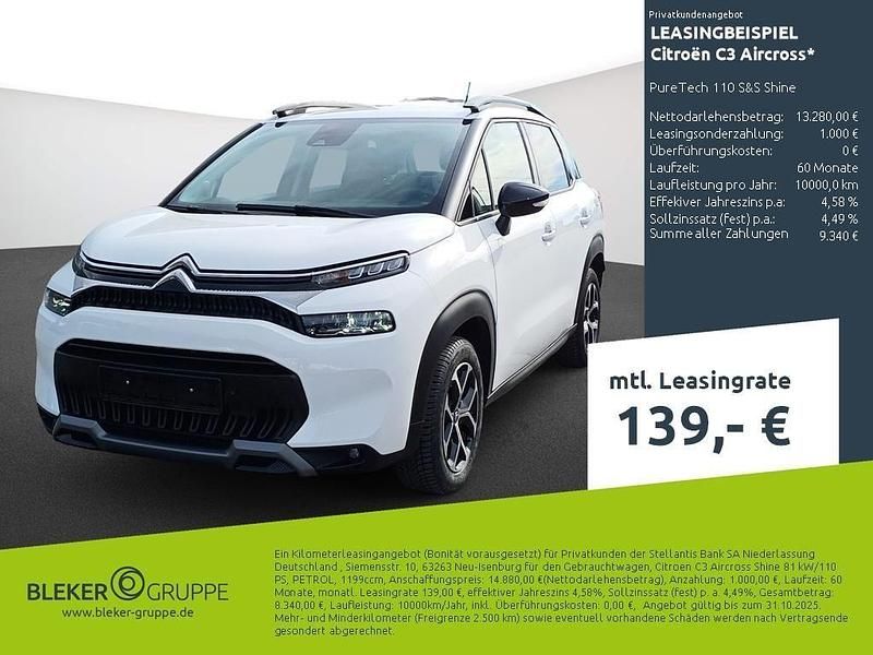 Weiß Gebraucht 2023 Citroën C3 Aircross Shine SUV | 12.960 € (Guter Preis) - Bild 1/3