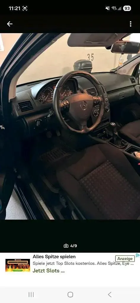 Używany Mercedes A160 95 KM (69 kW) 2010 Czarny Sedan/Limuzyna