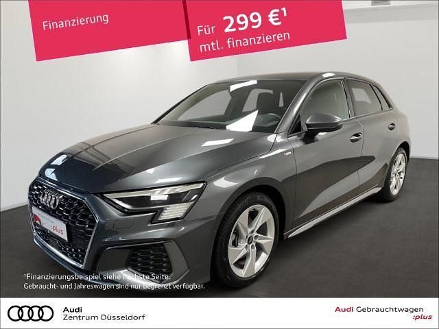 Grau Gebraucht 2022 Audi A3 Sportback S-Line Limousine | 25.890 € (Guter Preis) - Bild 1/3