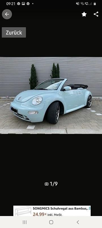Gebraucht VW Beetle Cabriolet 101 PS (74 kW) 2005 Blau Cabrio