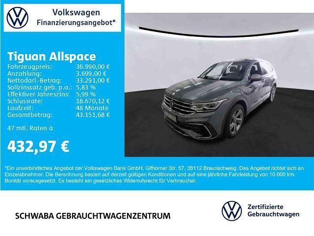 Platinum grey metallic Gebraucht 2022 VW Tiguan Allspace R-line SUV | 36.990 € (Fairer Preis) - Bild 1/4
