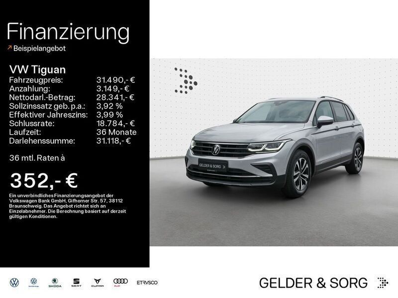 Silber Gebraucht 2021 VW Tiguan United SUV | 31.490 € (Fairer Preis) - Bild 1/4