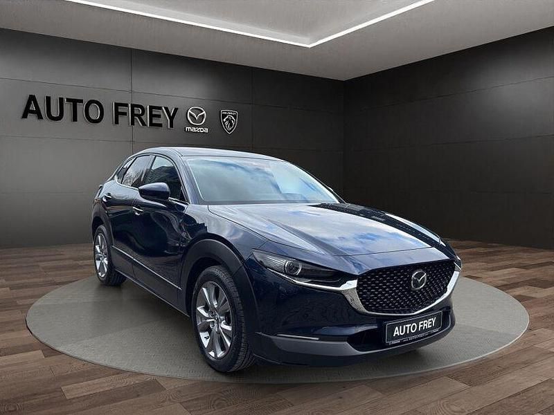 Deep crystal blue Gebraucht 2022 Mazda CX-30 Selection SUV | 22.490 € (Fairer Preis) - Bild 1/3