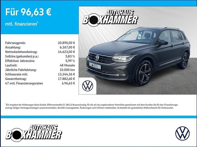 Schwarz Gebraucht 2021 VW Tiguan Active SUV | 20.890 € (Fairer Preis) - Bild 1/4