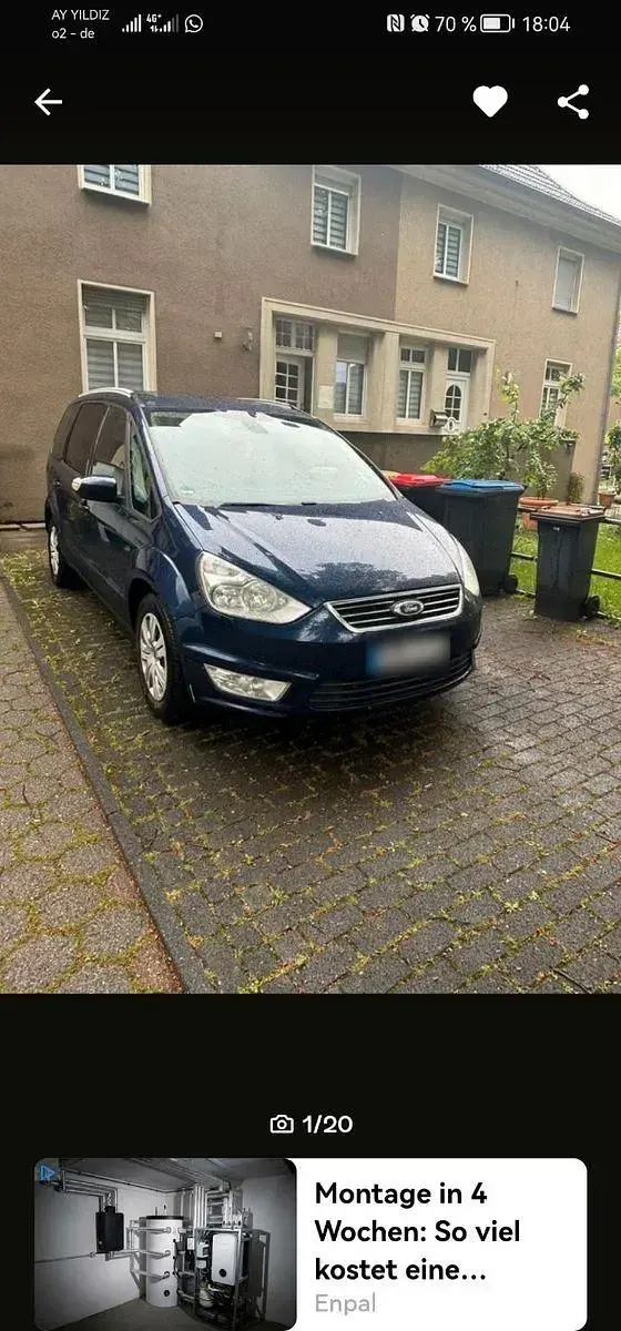 Gebraucht Ford Galaxy 163 PS (119 kW) 2012 Blau Van / Kleinbus