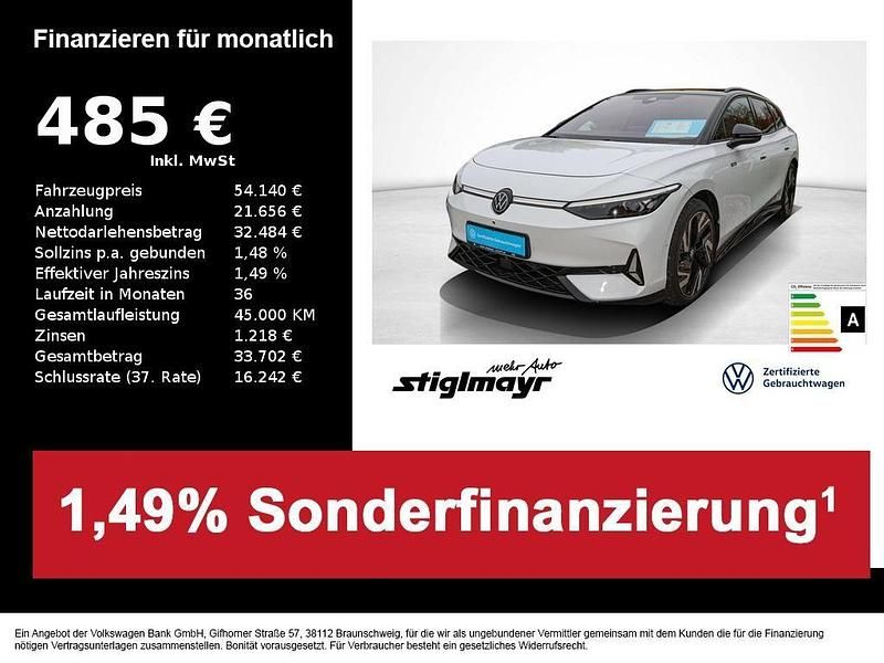 Gletscherweiß Gebraucht 2025 VW ID.7 GTX Limousine | 54.140 € - Bild 1/1