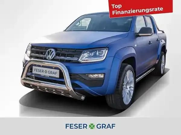 Ravennablau pearl metallic matt Gebraucht 2020 VW Amarok Abholung | 38.950 € - Bild 1/4