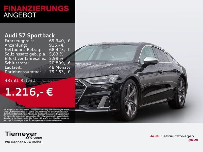 Schwarz Gebraucht 2023 Audi S7 Sportback Design Kleinwagen | 69.340 € (Fairer Preis) - Bild 1/2
