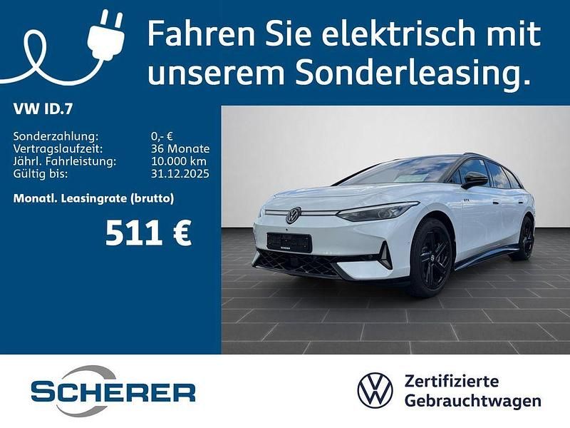 Gletscherweiß metallic (metallic) Gebraucht 2025 VW ID.7 GTX Limousine | 53.280 € - Bild 1/4