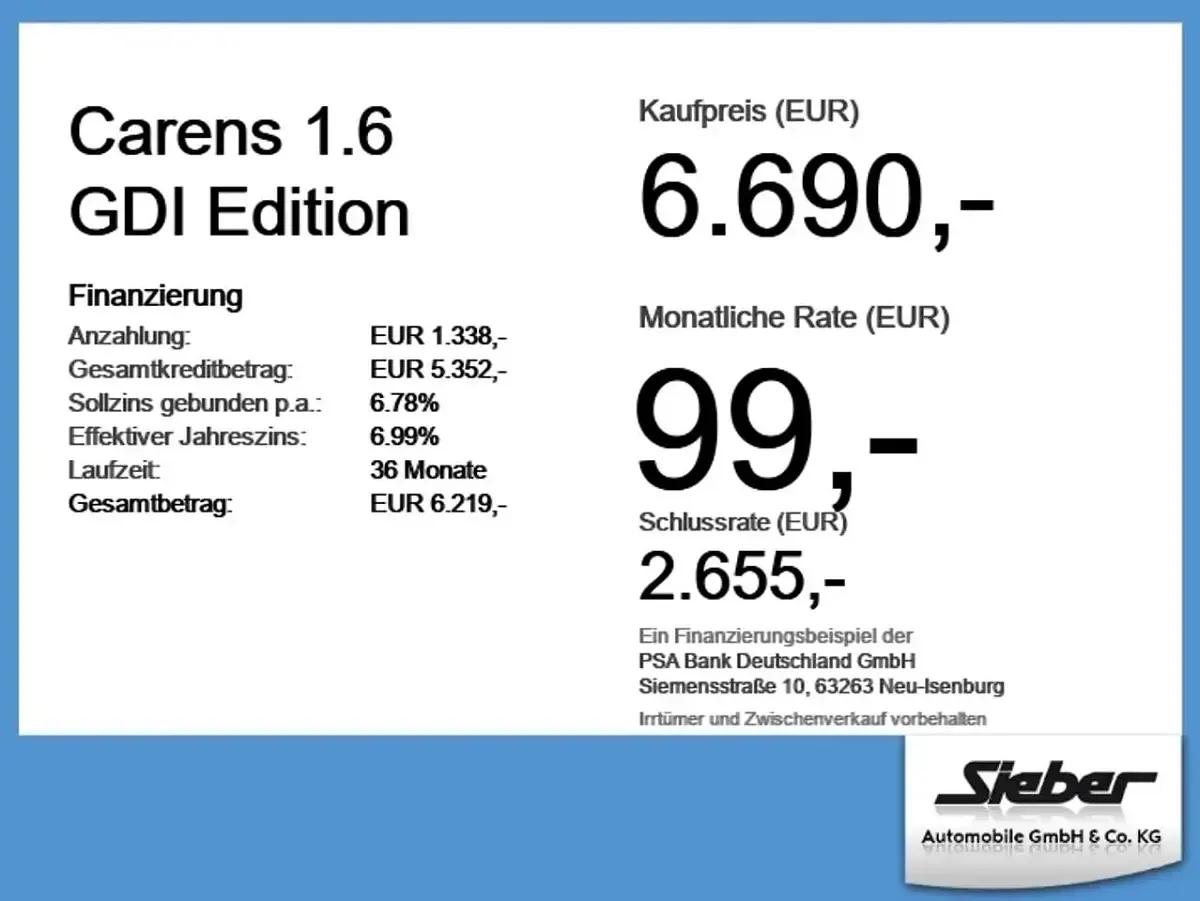 Gebraucht Kia Carens 135 PS (99 kW) 2015 Silber Van / Kleinbus