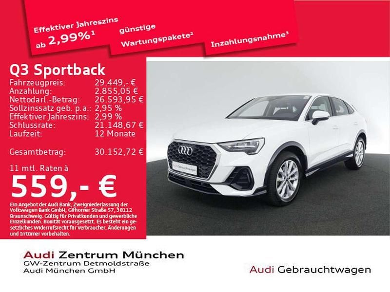 Ibisweiß Gebraucht 2023 Audi Q3 SUV | 29.449 € (Guter Preis) - Bild 1/2