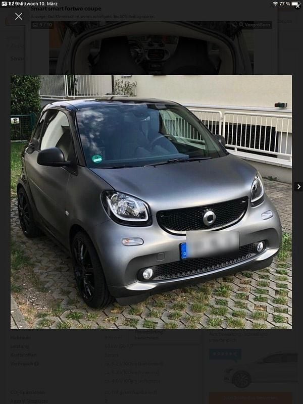 Grau Gebraucht 2018 Smart ForTwo Coupé Brabus Cabrio | 14.000 € (Superpreis) - Bild 1/4