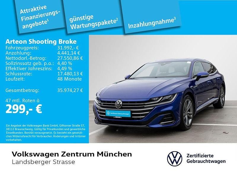Blau Gebraucht 2022 VW Arteon R-line Limousine | 31.992 € (Fairer Preis) - Bild 1/2
