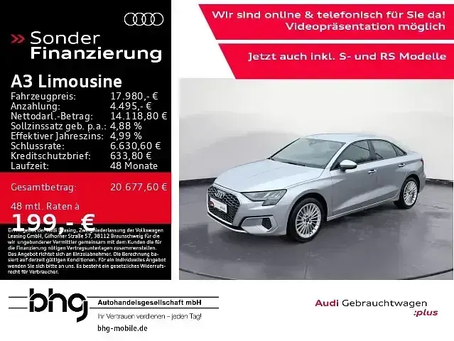 Gebraucht Audi A3 Advanced Plus 110 PS (80 kW) 2021 Limousine