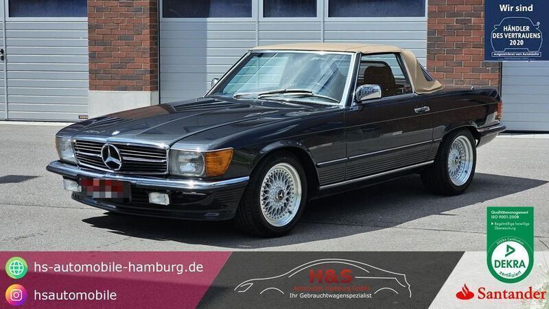 Blauschwarz Gebraucht 1986 Mercedes SL300 Cabrio | 66.900 € - Bild 1/4