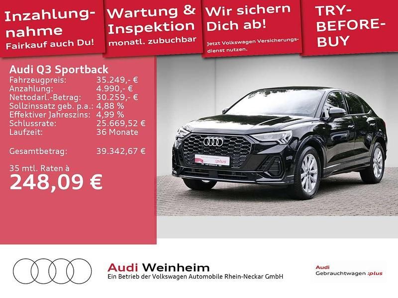 Mythosschwarz metallic Gebraucht 2023 Audi Q3 S-Line SUV | 35.249 € (Guter Preis) - Bild 1/3