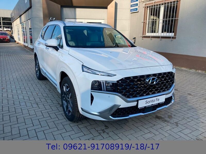 Glacier white Gebraucht 2023 Hyundai Santa Fe Signature SUV | 47.850 € (Fairer Preis) - Bild 1/4
