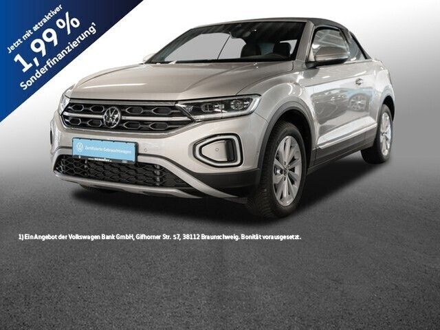 Ivory silver metallic Gebraucht 2024 VW T-Roc Cabriolet Style Cabrio | 29.998 € (Guter Preis) - Bild 1/4