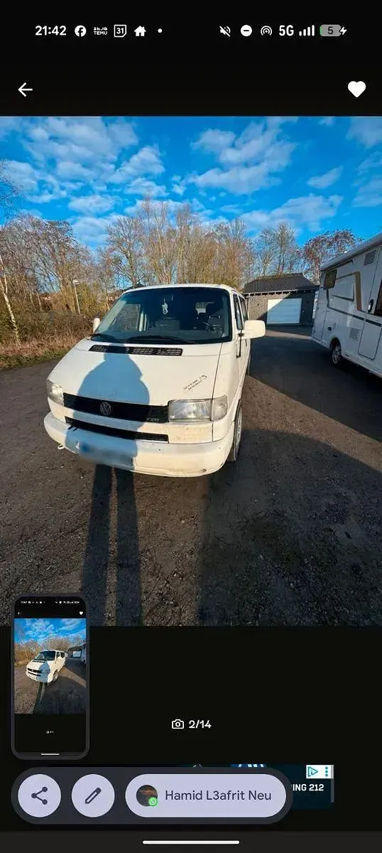 Gebraucht VW T4 102 PS (75 kW) 2002 Weiß Van