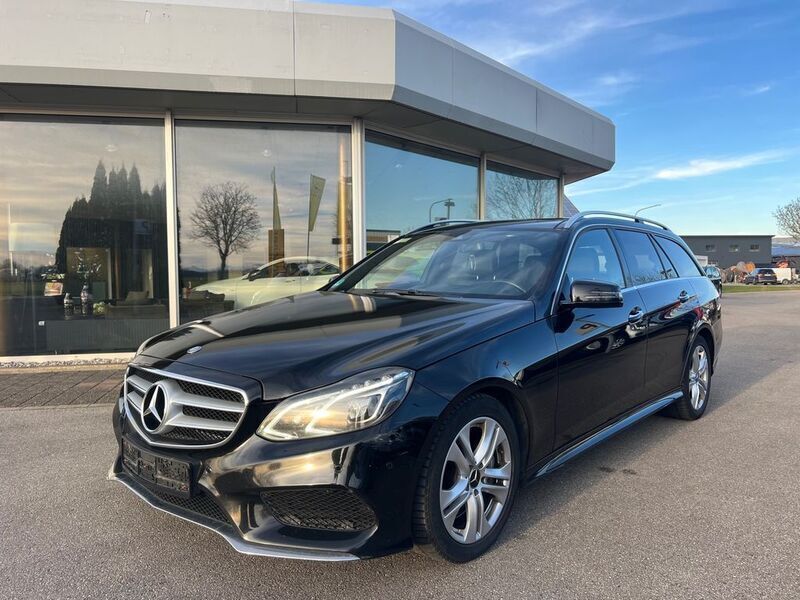 Schwarz Gebraucht 2015 Mercedes E350 AMG line Limousine | 11.900 € - Bild 1/4