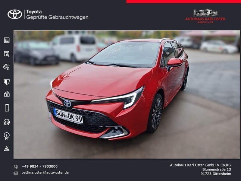 Karminarot metallic Gebraucht 2024 Toyota Corolla Team Kombi | 31.490 € (Teuer) - Bild 1/4