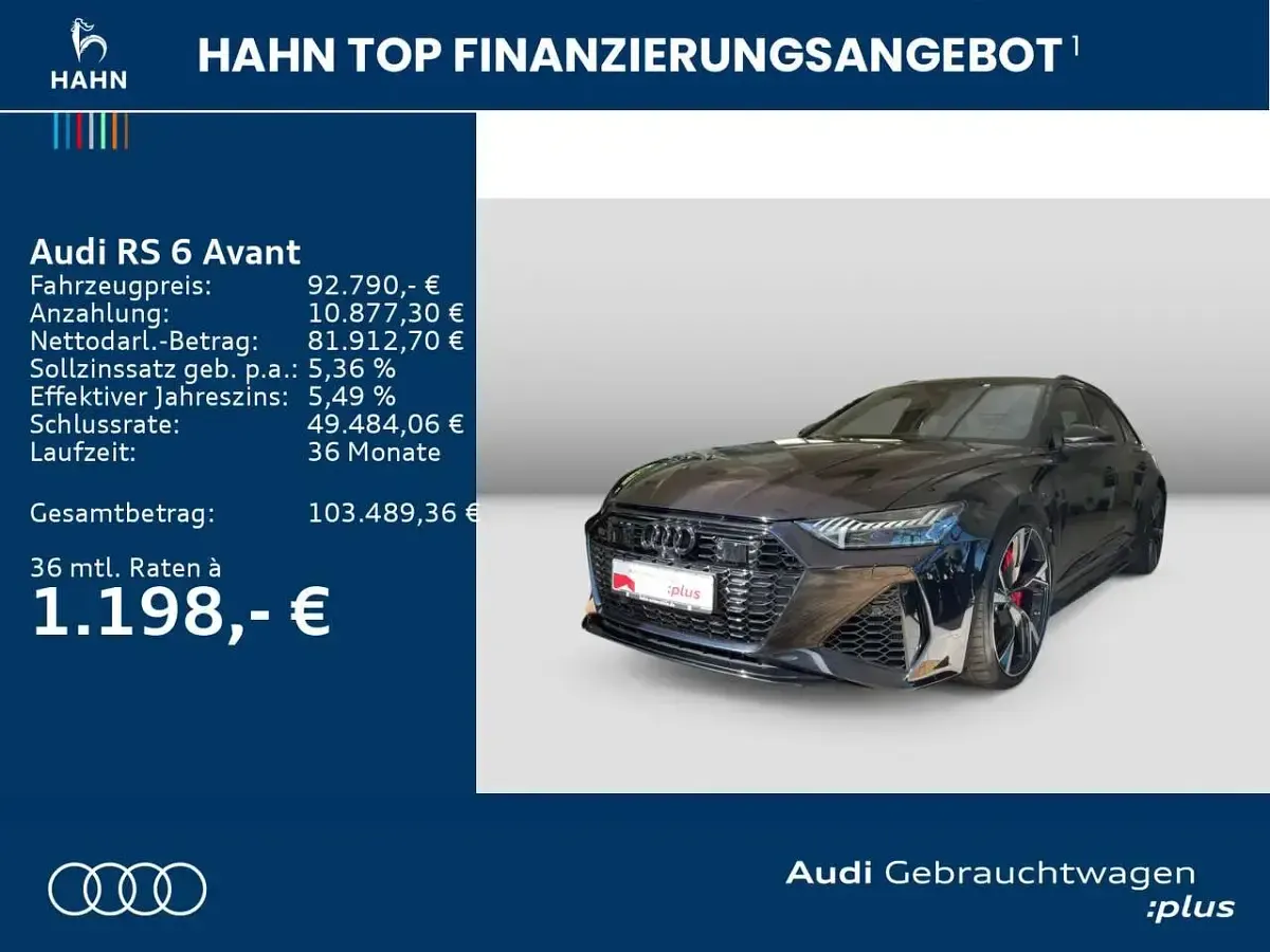 Gebraucht Audi RS6 Ambiente 600 PS (441 kW) 2022 Sebringschwarz kristalleffekt Kombi
