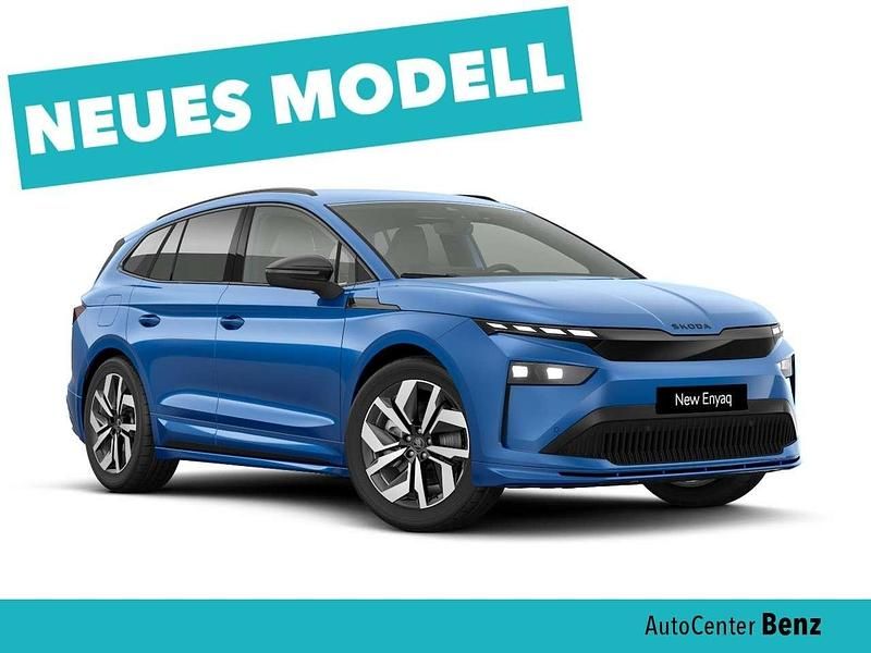 Blau Neu 2025 Skoda Enyaq iV SportLine SUV | 42.490 € (Guter Preis) - Bild 1/4