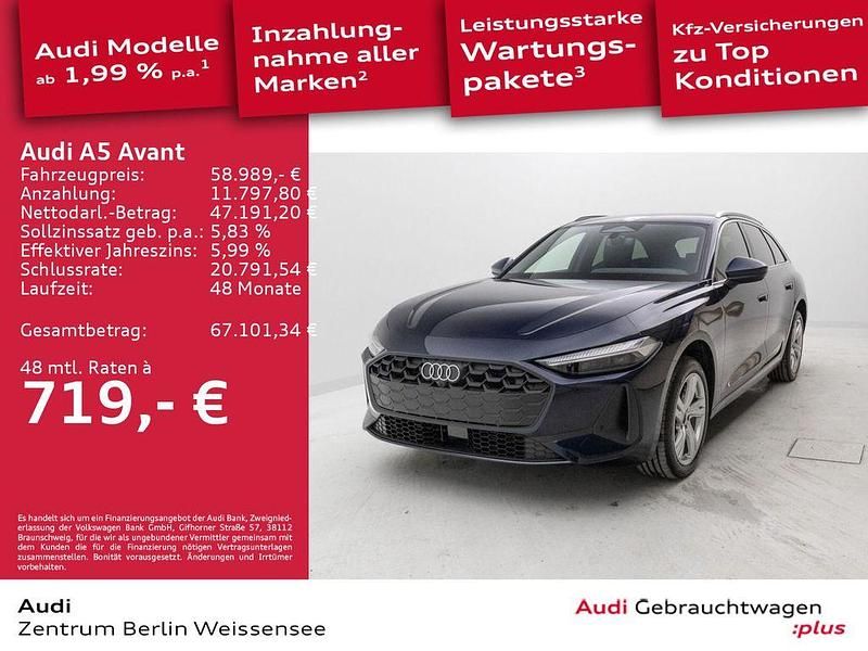 Firmamentblau metallic Gebraucht 2025 Audi A5 Ambiente Coupé | 58.989 € (Guter Preis) - Bild 1/4