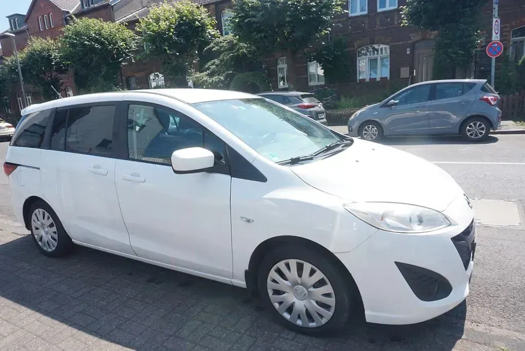 Gebraucht Mazda 5 Edition 150 PS (110 kW) 2012 Weiß Van / Kleinbus