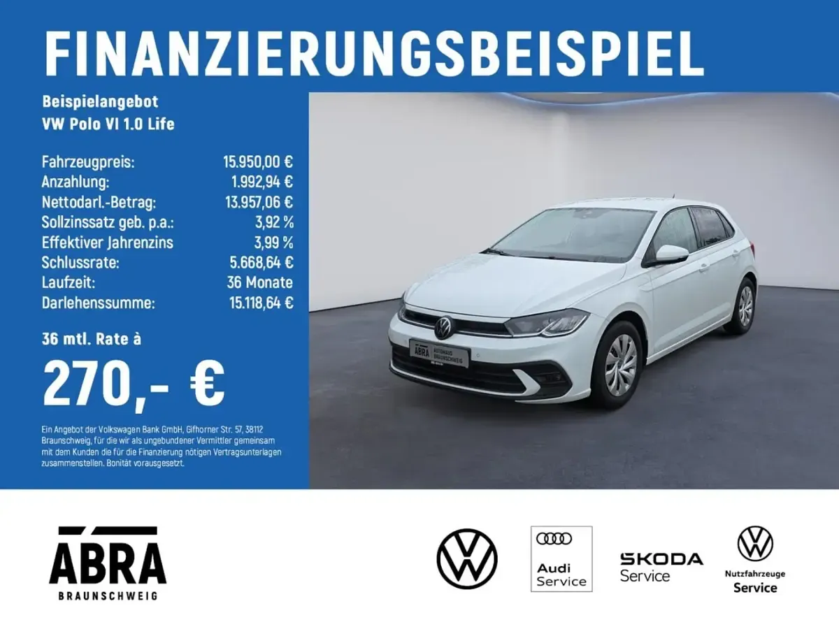 Gebraucht VW Polo Basis 80 PS (58 kW) 2022 Weiß Kleinwagen