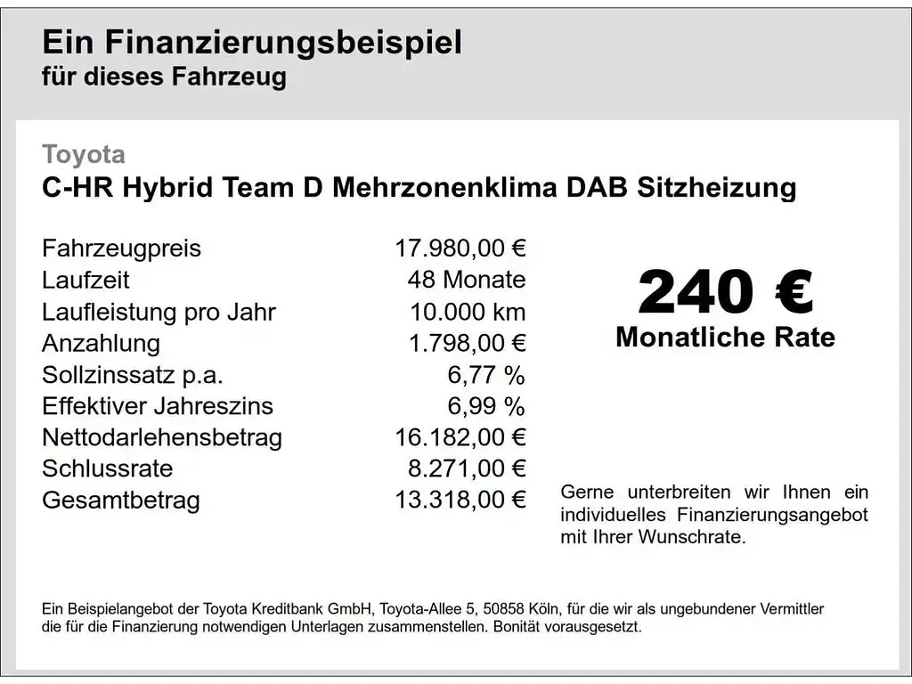 Gebraucht Toyota C-HR Team 122 PS (89 kW) 2018 Silber SUV